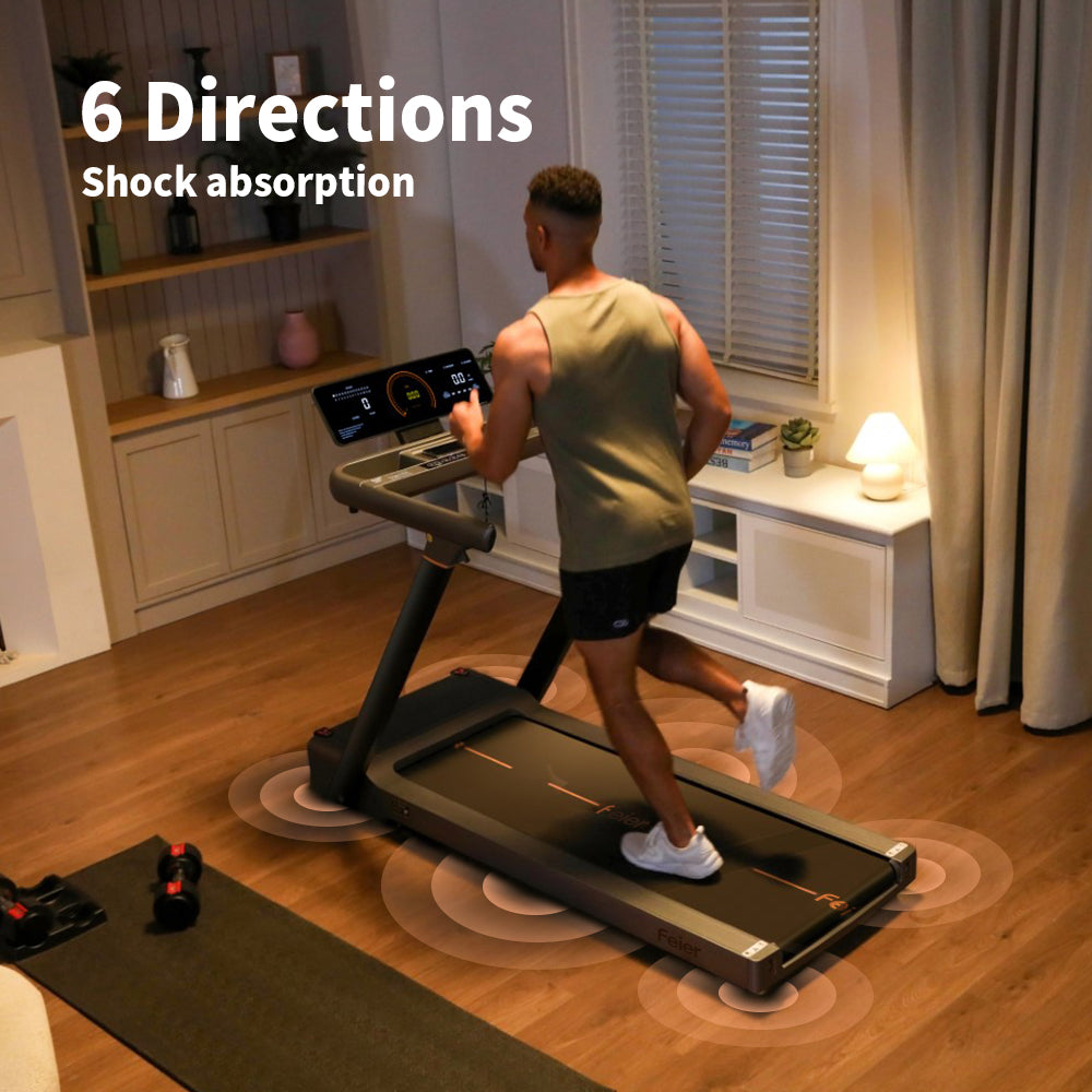 Running on a treadmill